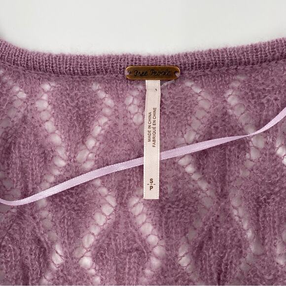 Free People‎ Say Hello Oversized Tunic Sweater Lavender purple wool alpaca - Picture 4 of 7